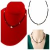 2395 Złoty łańcuszek naszyjnik 39+5 stal chirurgiczna 316L Viki lady choker kryształki perła