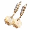 эксклюзивные серьги с позолотой swarovski