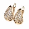 эксклюзивные серьги с позолотой swarovski