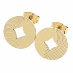 goldene Ohrringe aus Edelstahl