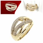 Goldring 18,60 mm. vergoldete Verlobung Xuping