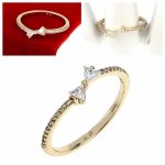 Goldring 18,60 mm. vergoldete Verlobung Xuping