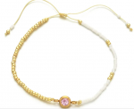 GOLDENES ARMBAND MIT EDELSTAHL