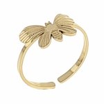 Ring 18,30 mm, goldener Edelstahl