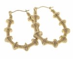 goldene Ohrringe aus Edelstahl