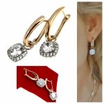 exklusive swarovski vergoldete ohrringe