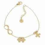ARMBAND GOLD CELEBRITY EDELSTAHL