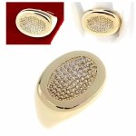 Goldring 17,00 mm. vergoldete Verlobung Xuping