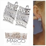 gold plated earrings with exclusive cubic zirconia