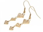 gold earrings made of stainless steel