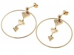 gold earrings made of stainless steel