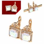 exclusive swarovski gold-plated earrings