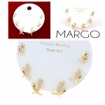 gold plated earrings with exclusive cubic zirconia