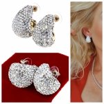 gold plated earrings with exclusive cubic zirconia