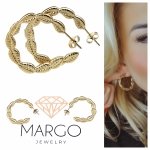 gold earrings made of stainless steel