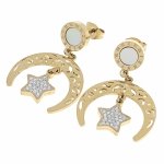 gold earrings made of stainless steel
