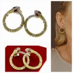 gold earrings made of stainless steel