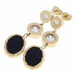 gold earrings made of stainless steel