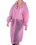 Raincoat Cape Jacket Hooded Waterproof Pink