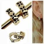 gold plated earrings with exclusive cubic zirconia