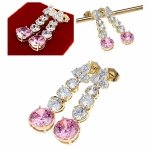 gold plated earrings with exclusive cubic zirconia