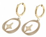 gold earrings made of stainless steel