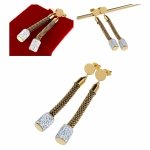 gold earrings made of stainless steel