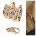 gold plated earrings with exclusive cubic zirconia