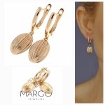 gold plated earrings with exclusive cubic zirconia
