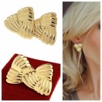 gold earrings made of stainless steel