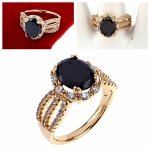 gold ring 18,60mm. gold-plated engagement xuping
