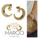 gold earrings made of stainless steel