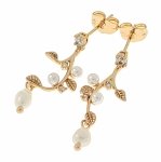 gold plated earrings with exclusive cubic zirconia