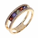 gold ring 18,60mm. gold-plated engagement xuping