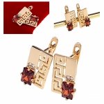 exclusive swarovski gold-plated earrings