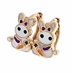 gold plated earrings with exclusive cubic zirconia