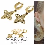 gold earrings made of stainless steel