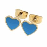 gold earrings made of stainless steel