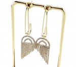 gold plated earrings with exclusive cubic zirconia