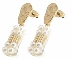 gold earrings made of stainless steel