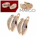 gold plated earrings with exclusive cubic zirconia