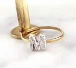 ring 18,30mm gold stainless steel