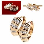 exclusive swarovski gold-plated earrings