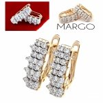 exclusive swarovski gold-plated earrings