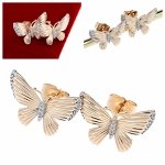 gold plated earrings with exclusive cubic zirconia