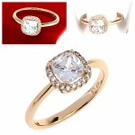 gold ring 18,60mm. gold-plated engagement xuping