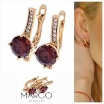 gold plated earrings with exclusive cubic zirconia