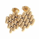 gold plated earrings with exclusive cubic zirconia