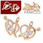 gold plated earrings with exclusive cubic zirconia
