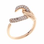 gold ring 17,00mm. gold-plated engagement xuping
